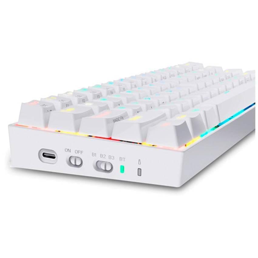 Teclado Mecanico Redragon Draconic Rgb Blanco Switch Brown Bluetooth